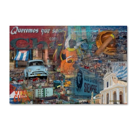 Alberto Lopez 'Viva Cuba' Canvas Art,30x47